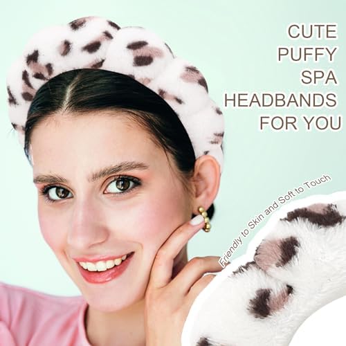 3 Pack Terry Cloth Headbands - Puffy Hair Bands for Skincare, Makeup, and Face Washing with Sponge - Image 3
