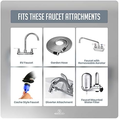 7-Piece Faucet Adapter Kit, Brass Aerator Adapter Set to Connect Garden Hose, Water Filter, Standard Hose via Diverter, in RV & Other - For Faucets With Removable Aerators - Image 4