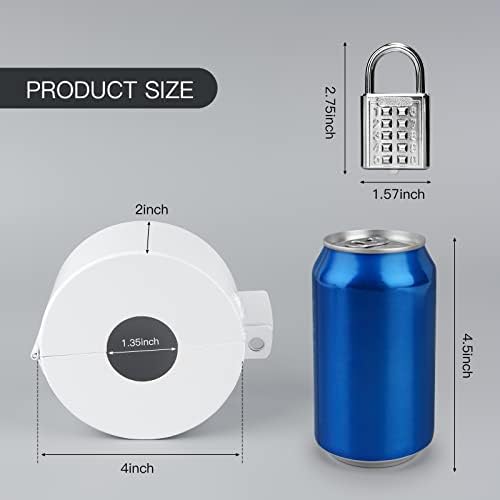 Outdoor Faucet Lock Garden Hose Faucet Lock to Prevent Water Theft, Can be Used for Gate Valve and Water Valve - Easy to Install and Remove, Durable Security Combination Lock (White) - Image 5