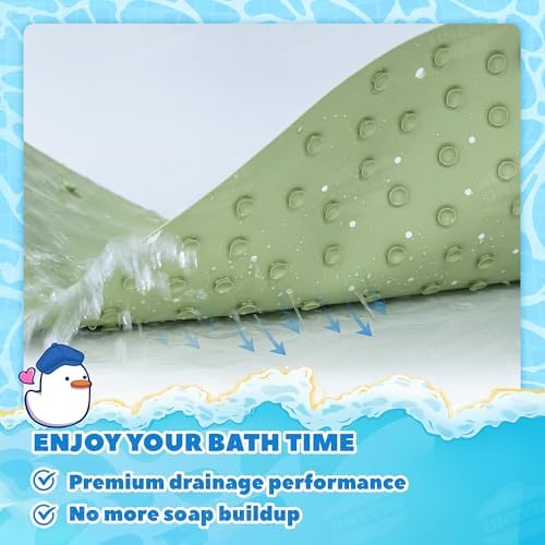 UNEEDE Kids Bathtub Mat Non Slip, Soft Rubber Shower Mat for Toddler - Image 5