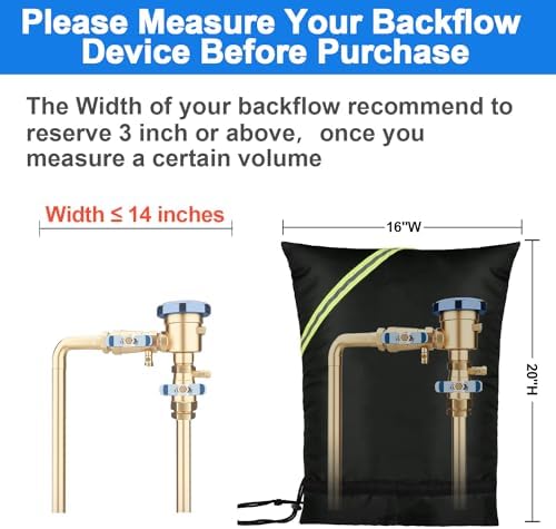 Outdoor Faucet Covers for Winter Freeze Protection, 16” x 20" Black - Image 6