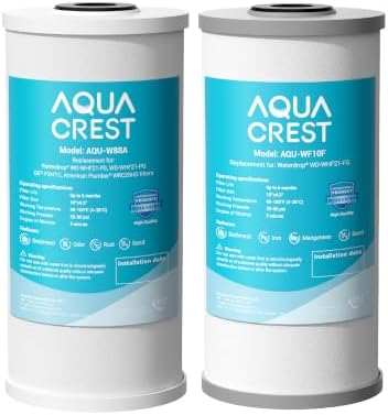 AQUA CREST WF10FG Whole House Water Filter for WHF21-FG, GE® FXHTC, GXWH40L by AQUACREST