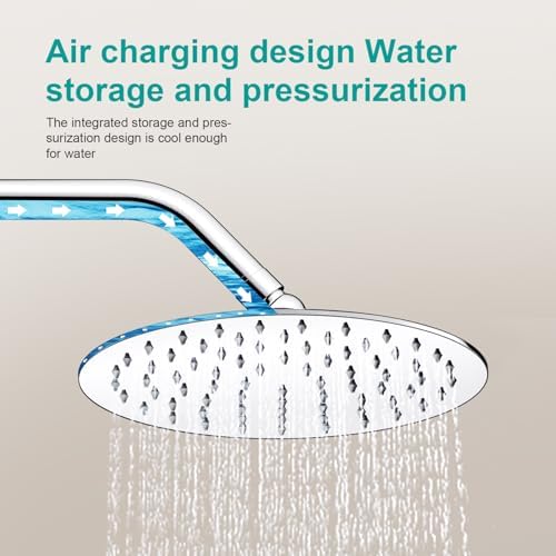 All Metal 8Inch Rain Shower Head - Heavy Duty Stainless Steel, Easy Install, High Water Flow, Ultra-Thin Modern Design for Bathroom (Chrome) - Image 6