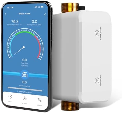 Ai Smart Water Valve, Automatic Water Leak Detector & Shutoff, 3/4" by SmartGarden