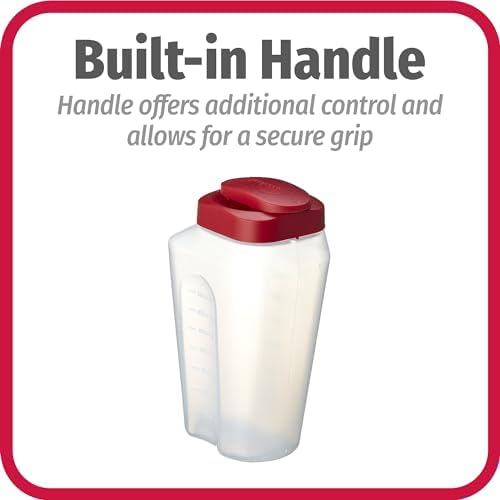 GoodCook 1 Quart Bottle with Snap Lock Easy-Pour Lid, BPA Free, Clear - Image 6