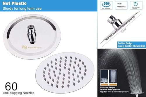 NearMoon Shower Head and 15 Stage Shower Filter Combo, High Pressure Filtered Shower for Hard Water, Improves the Condition of Your Skin, Hair (6 Inch, Chrome) - Image 3