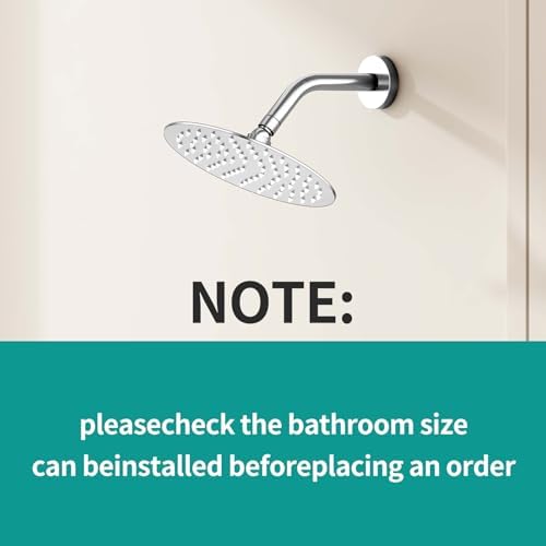 All Metal 6Inch Rain Shower Head - Heavy Duty Stainless Steel, Easy Install, High Water Flow, Ultra-Thin Modern Design for Bathroom (Chrome) - Image 3
