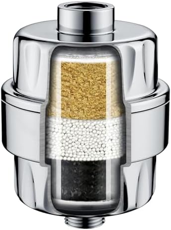 BRIGHT SHOWERS Shower Filter, High Output Shower Head Filter, 3-Stage Filtration for Hard Water & Chlorine Removal, Improves Skin, Hair & Nails, Universal Fit, Chrome by BRIGHTSHOWERS