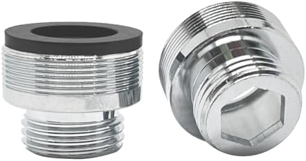 2 Pcs 28mm Male to G1/2 Male Thread Metal Faucet Adaptor,Brass Kitchen Sink Aerator Adapter,For Connecting Water Filter,Garden Hose,With Gaske by ZLYY