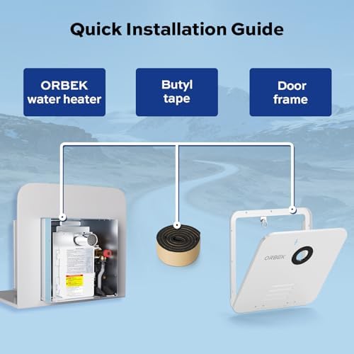 ORBEK 18 x 18 in RV Water Heater Door & Flange, White - Image 5