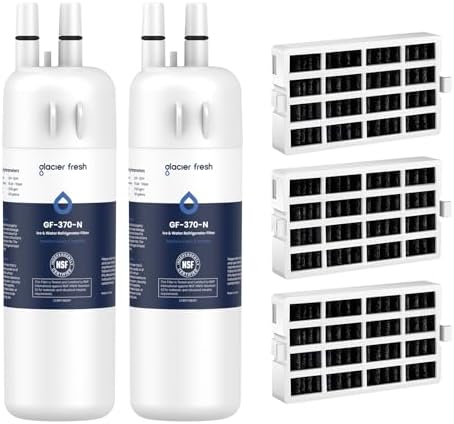 GLACIER FRESH EDR1RXD1 Water Filter Compatible with W10295370A, 2+3 Packs by GLACIERFRESH