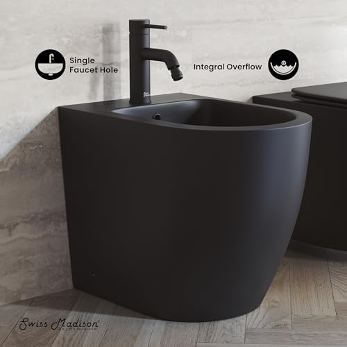 Swiss Madison St. Tropez Floor Mount Classic Bidet in Matte Black - Image 2
