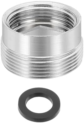 uxcell Faucet Aerator Adapter, M18 Female to M22 Male with Washer, 13mm Length by uxcell