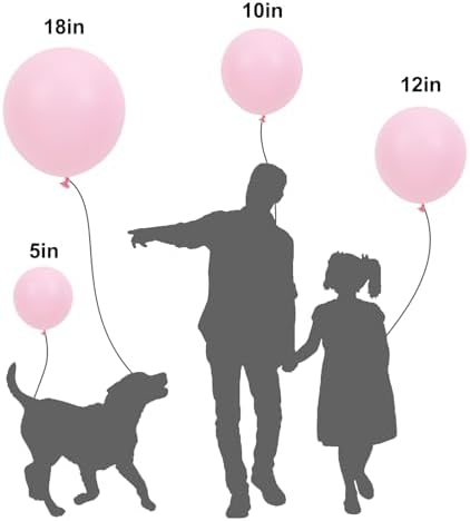 APLANET 150pcs Light Pink Balloons Different Sizes 18 12 10 5 Inch, Pastel Latex Balloons for Pink Themed Birthday Wedding Baby Shower Party, Grad Anniversary Supplies, Arch Kit Decoration - Image 3