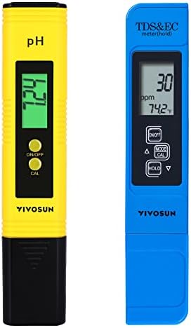 VIVOSUN Digital pH Meter TDS EC Meter for Water 0.01 Accuracy Hydroponics by VIVOSUN