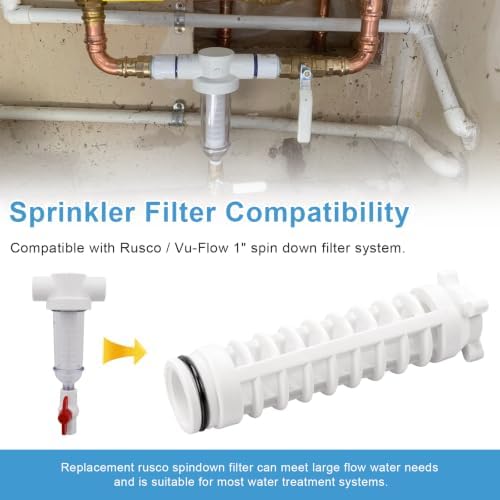 1" 60 Mesh Spin Down Filter Replacement Rusco Vu-Flow - Image 2