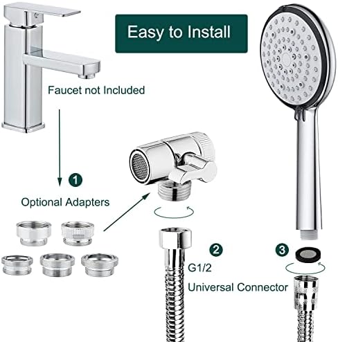 Sink Sprayer Attachment for Faucet,6 Mode Shower Head,Extension Sink Hose Sprayer for Shower,Pet Washing,Bathtub,Kitchen Faucet, Garden Rinse,Utility Laundry Tub - Image 6