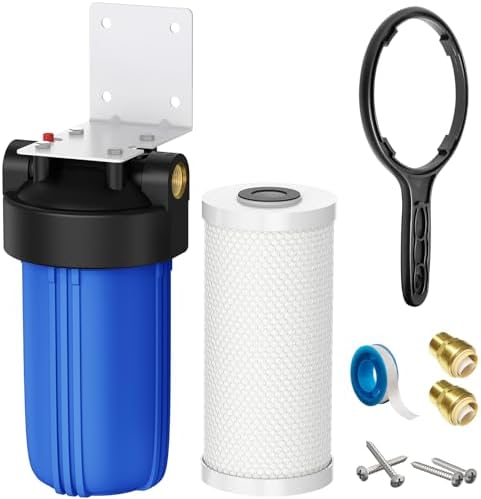 Whole House Water Softener Alternative, 4-Layer Scale Prevention Filter with 25,000 Gallons Capacity, Reduces Chlorine and Prevents Scale Buildup on Shower Head, Dishwasher, and More by Kintim