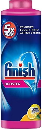 Finish Powder Dishwasher Booster, Lemon Sparkle 14 oz Bottle, Hard Water Booster (Pack of 2) by Finish