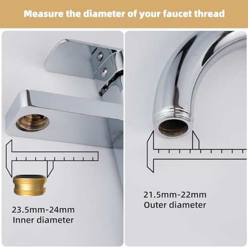 Hibbent NSF/ANSI/CAN 61 & cUPC Certified 2-Mode Faucet Aerator, Chrome - Image 6