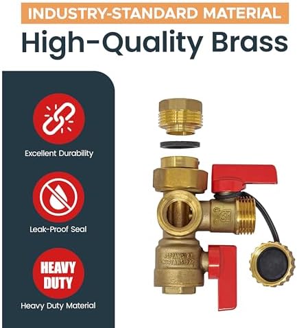 CMI Inc - 3/4 Inch Tankless Water Heater Isolation Service Valve with Pressure Relief Valve – Female to Female Connection – Flush Kit for Gas & Electric Models, PEX Core - Image 4