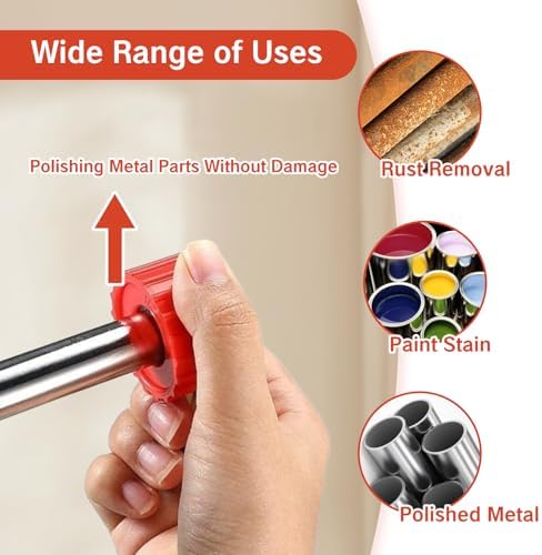 NIIIYTYB 3 Pieces Copper Pipe Cleaner Set Tube Cleaning Brushes for 1/2 Inch 3/4 Inch 1 Inch Handy Plumber Tools Metal Copper Pipe Cleaner Brush for Master Plumbing Maintenance(Red) - Image 7