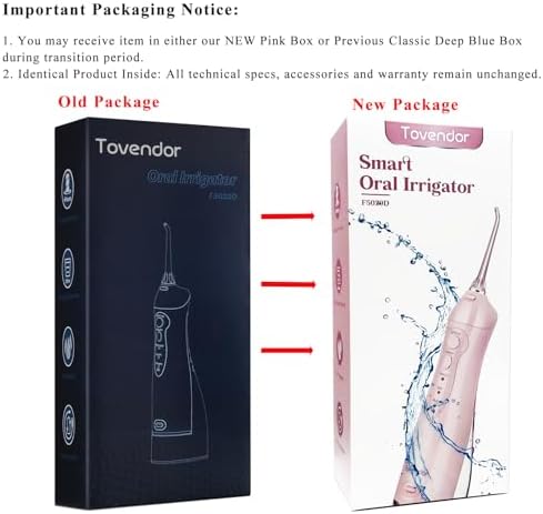 TOVENDOR Electric Water Dental Flosser Teeth Pick, Cordless Oral Irrigator - Image 5