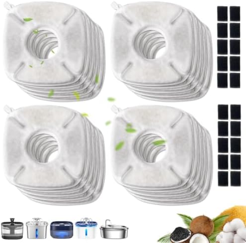 40 Packs Cat Water Fountain Filter Compatible with Veken Cat Water Fountain by CatWaterFountainFilters