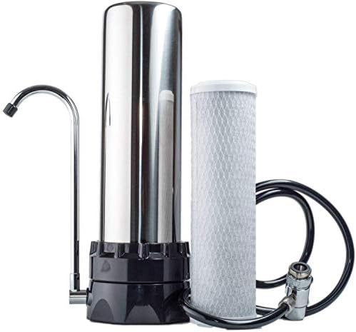 Stainless Steel Countertop Water Purifier Filter (10 Micron Carbon Block) by Lake+Industries