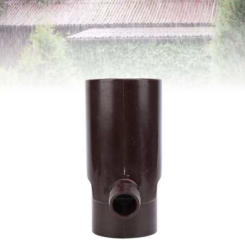 Downspout Rainwater Collection, 8cm Round Residential Downspouts Rain Barrels Diverter Kit Barrels Gutter Diverter for Irrigation and Aquarium (Brown) - Image 6