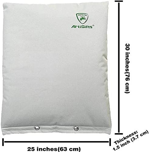 Insulated Pouch - Backflow Insulation Cover for Winter Freeze Protection, Pale Khaki, 25’’W x 30’’H - Measure Before Purchase - Image 5