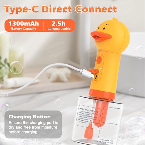 Electric Dog Soap Dispenser with Brush Dog & Cat Bathing, Shampoo Foamer - Image 6