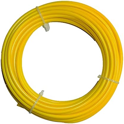 1/4 Inch Water Line, NSF Certified RO Tubing & Refrigerator Water Line - Polyethylene (PE) Flexible Tube for Ice Maker, Under Sink Filter, Reverse Osmosis System - 32.8 Ft yellow by MALIDA