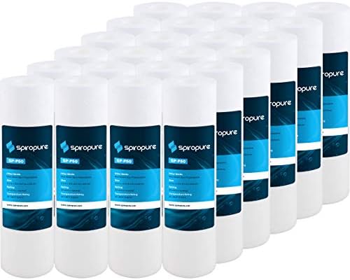 SpiroPure SP-P50 10x2.5 50 Micron Sediment Water Filter SDC-25-1050 24 Pack by SpiroPure
