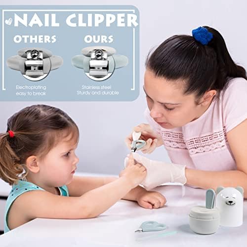 Baby Nail Clippers Set with Cute Case, Infant Fingernail and Toenail File Kit for Newborn Manicure and Pedicure, New Mom Grooming Gift - Image 4