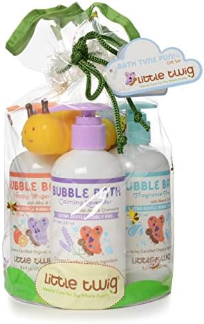 Little Twig Bath Time Bubbles Bubble Bath Plus Washcloth and Tub Toy Gift Set, Unscented/Lavender/Tangerine, 2.18 Pound - Image 2