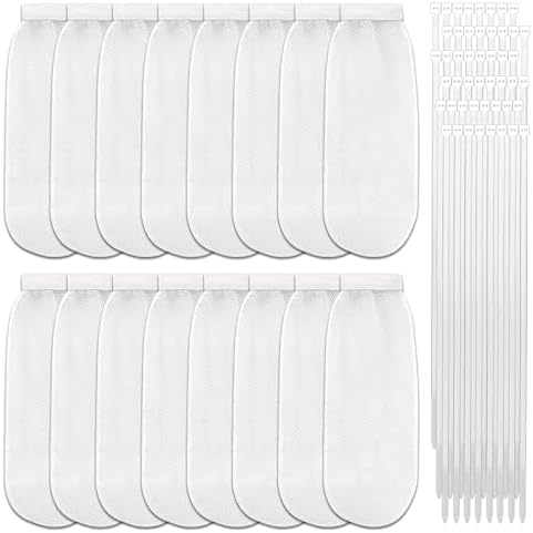 64-Piece Lint Trap and Cable Ties Set for Washing Machine, Includes 16 Nylon Mesh Lint Traps and 48 Cable Ties, Easy and Effective Lint Filtration (White) by Nufiwra