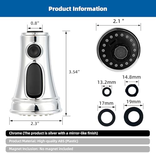Hibbent cUPC Certified Kitchen Faucet Head Replacement with 15 Adapters - Image 6