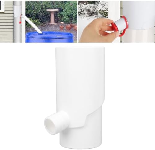 Downspout Rainwater Collection, 8cm Round Residential Downspouts Rain Barrels Diverter Kit Barrels Gutter Diverter for Irrigation and Aquarium (White) - Image 5