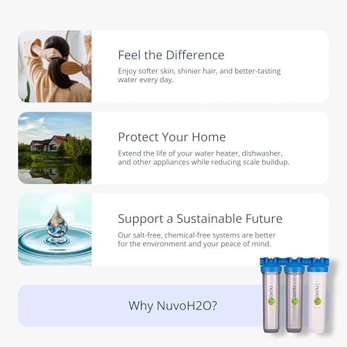 NuvoH2O Replacement Cartridge for Whole Home Manor Trio System, Advanced 3-Stage Citrus Filtered, Salt-Free Water Filter System + Water Softener with Carbon and Iron Filtration – Healthy & Pure Water - Image 6