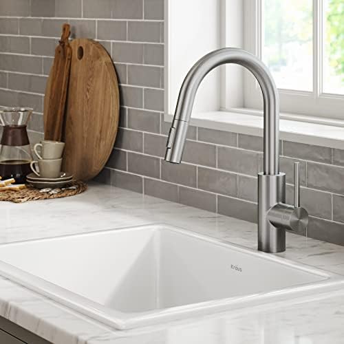 KRAUS Spot Free Stainless Steel Pull Down Kitchen Faucet KPF-2620SFS - Image 2