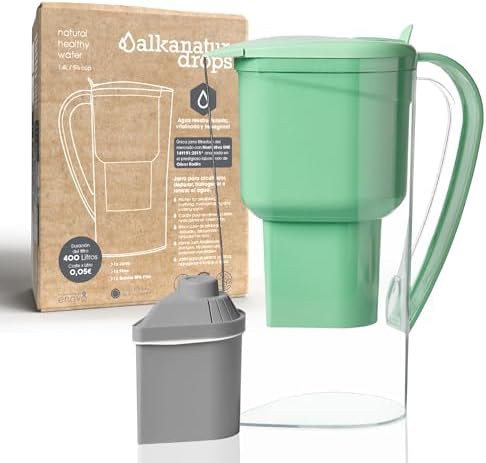 Alkanatur Alkaline Water Filter Pitcher - Adds Magnesium 18mg/L by Alkanatur