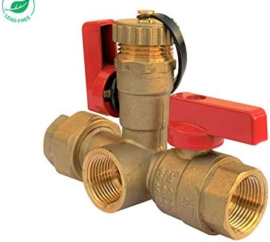3/4 inch IPS Isolator Tankless Water Heater Service Valve Kit – 3/4'' FNPT X FNPT Thread Brass Isolation Set with Pressure Relief Valve | Pipe Fittings, Supplies & Spare Parts - Image 4