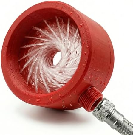 Lil' Bro 360 Ring Shower Wand - The Ultimate Undercarriage Power Washer for Men & Pets - 360 Inward Vortex Hygiene Wand - Fits Standard Shower Hoses (Red-Big) by Unknown