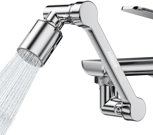 1080° Rotating Faucet Extender, Brass Faucet Multi-functional Spray Nozzle Extender, Universal 36° Rotating Mechanical Arm Bathroom Faucet Extender, Kitchen Extend Filter, 2 Modes Spray by Unknown