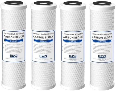 IPW Activated Carbon Block Water Filter GE GXWH04F GXWH20F, Set of 4 by Isopure_WaterIPWINDUSTRIES
