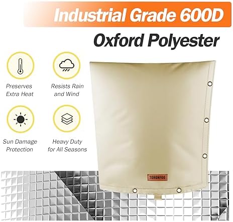 TOHONFOO 2-Way Open Backflow Preventer Pipe Cover Outside, 16"Wx20"H, Beige - Image 5