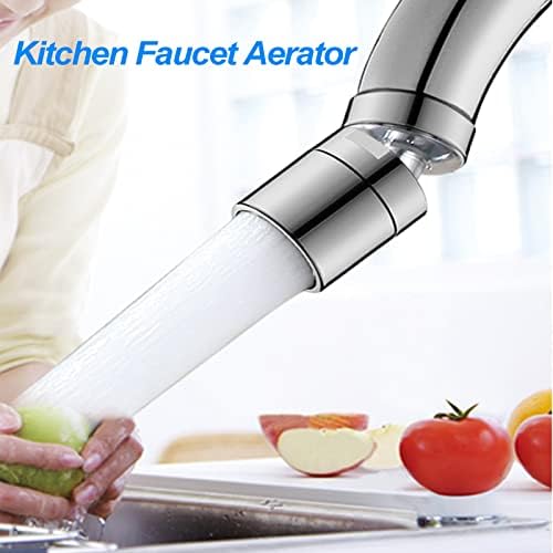 Faucet Extender 360° Swivel Faucet Aerator Female Thread Chrome Solid Brass Kitchen Sink Aerator and Bathroom Sink Filter, 55/64in Aerator for Sink Faucet with 15/16 Inch-27UNS male Thread Adapter - Image 6