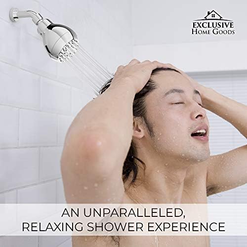 High Pressure Shower Head - Powerful Deluxe Bathroom Showerhead with Strong Spray Stream and Small Silicone Nozzles - Universal Fit Works with High and Low Water Flow Showers (Chrome)-1.8 GPM - Image 6