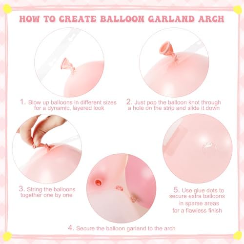 Pink and Yellow Balloon Arch Kit for Baby Shower Bridal Shower Decorations - Image 7